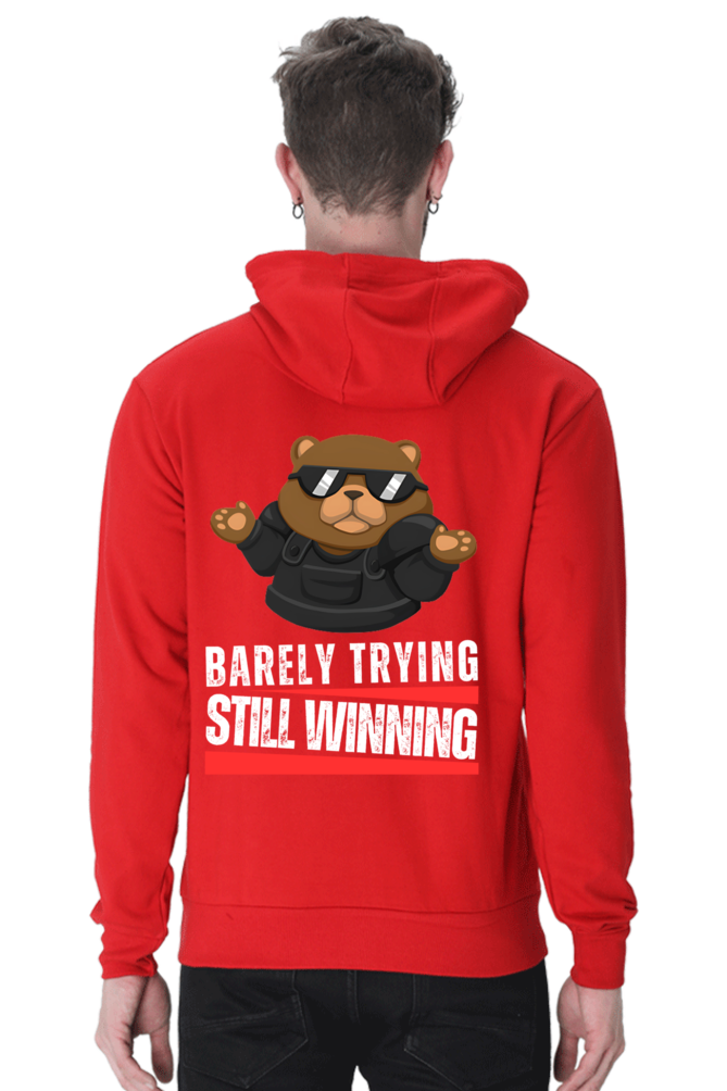 Premium Valorant Hooded Sweatshirt – Barely Trying, Still Winning