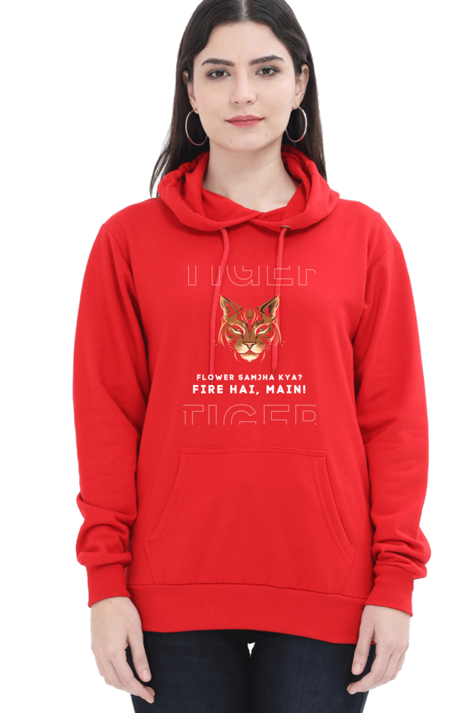 Cotton Hooded Sweatshirt | "Flower Nahi Fire Hai Mai"