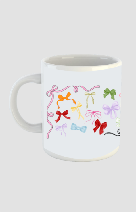 Chic Bow print white Mug