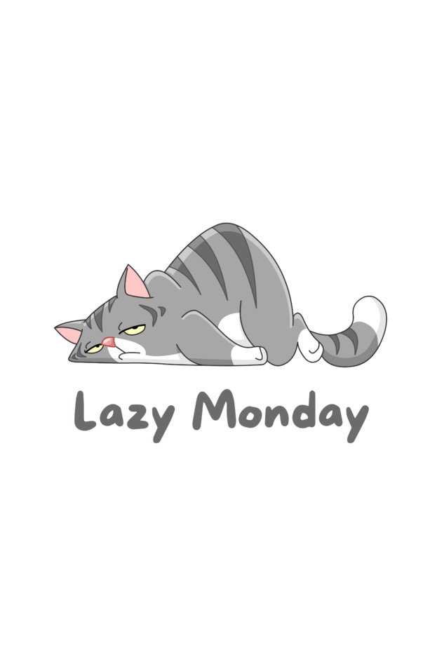 Cotton Hooded Sweatshirt | Lazy Monday Cat Vibes