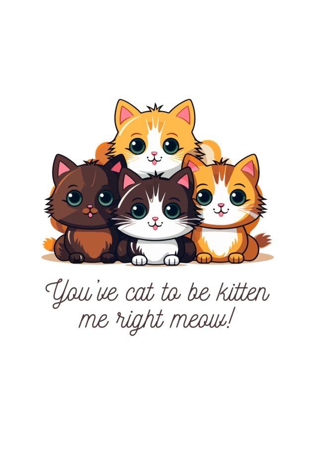 Cotton Hooded Sweatshirt | "You’ve Cat to Be Kitten Me Right Meow!"