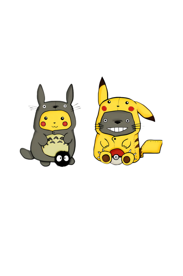 Switch-Up Magic Hoodie: Pikachu Meets Totoro