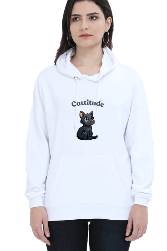 Cotton Hooded Sweatshirt | Cattitude