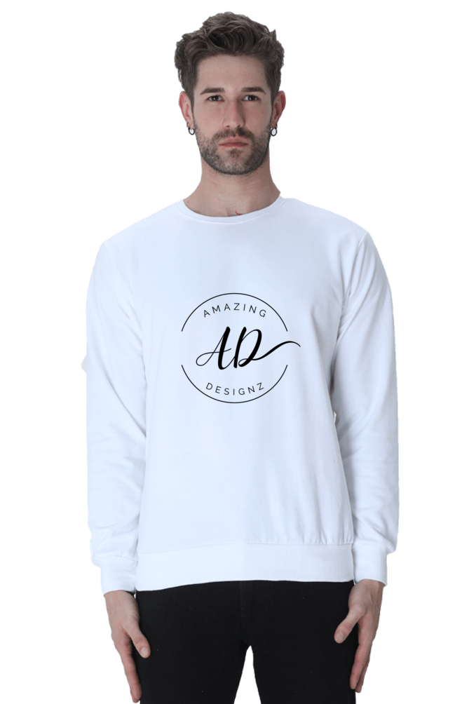 Amazing Designz Unisex White Sweatshirt