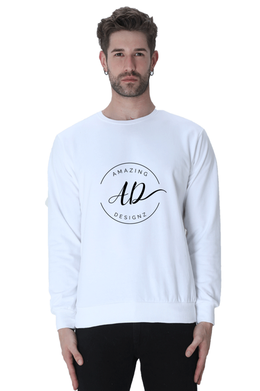 Amazing Designz Unisex White Sweatshirt
