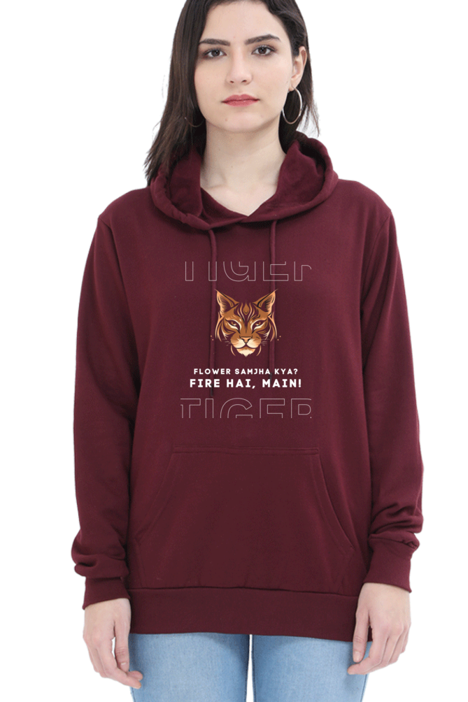 Cotton Hooded Sweatshirt | "Flower Nahi Fire Hai Mai"