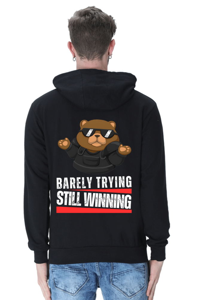 Premium Valorant Hooded Sweatshirt – Barely Trying, Still Winning