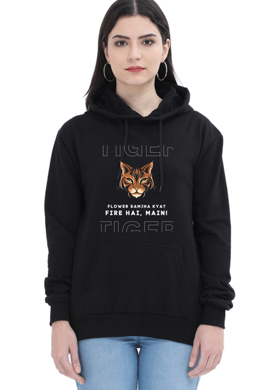 Cotton Hooded Sweatshirt | "Flower Nahi Fire Hai Mai"