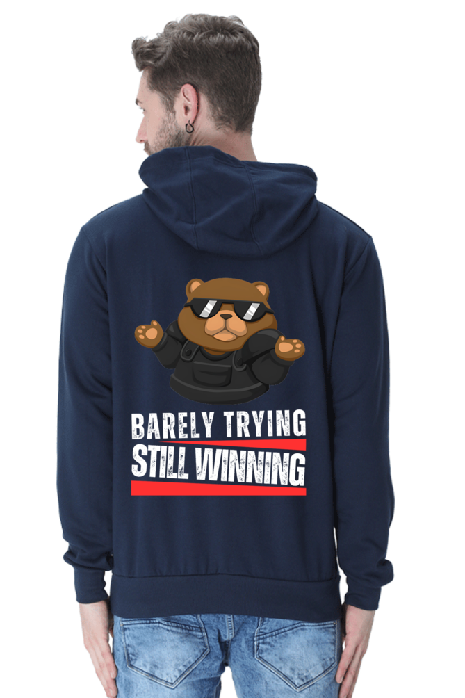 Premium Valorant Hooded Sweatshirt – Barely Trying, Still Winning