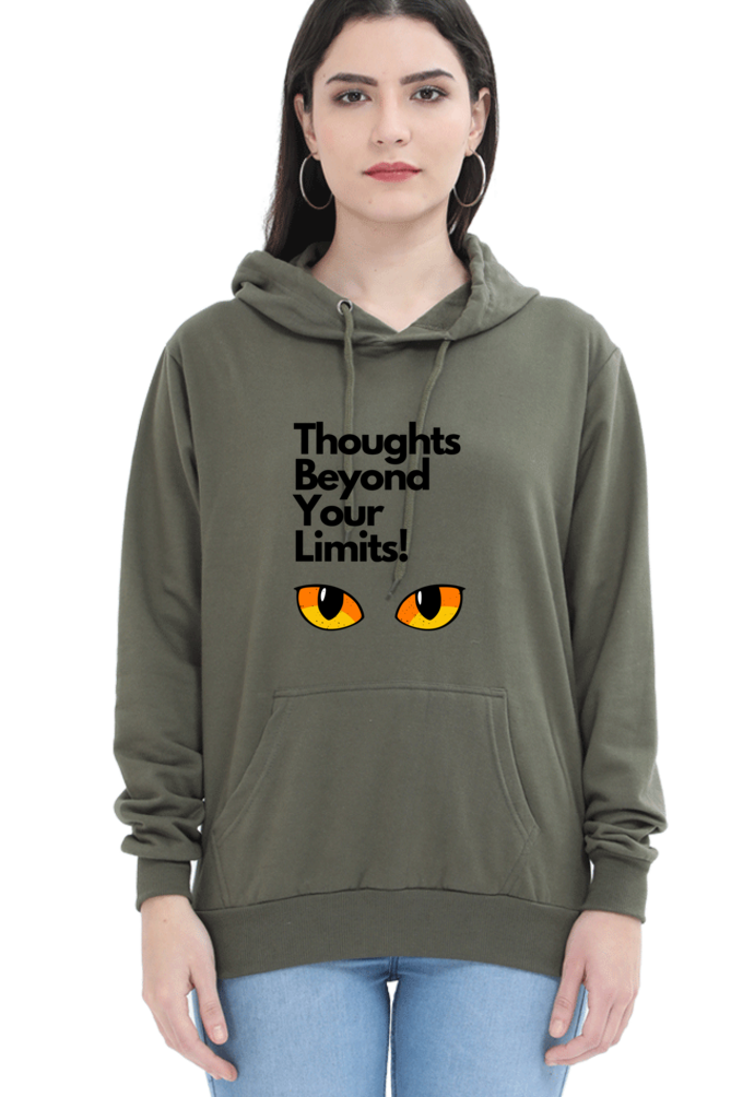 Cotton Hooded Sweatshirt | Cat Eyes – Thoughts Beyond Your Limits