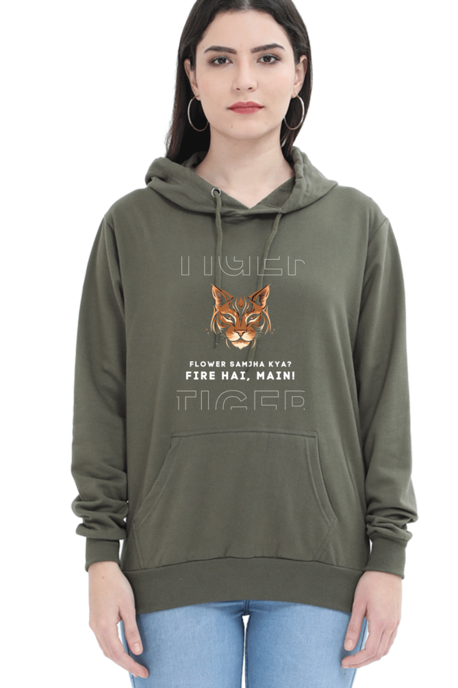 Cotton Hooded Sweatshirt | "Flower Nahi Fire Hai Mai"