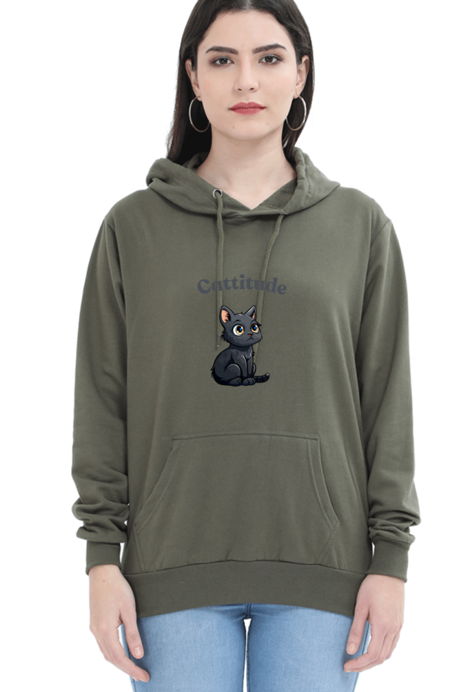 Cotton Hooded Sweatshirt | Cattitude