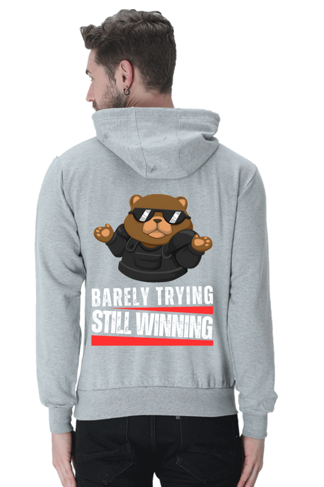 Premium Valorant Hooded Sweatshirt – Barely Trying, Still Winning