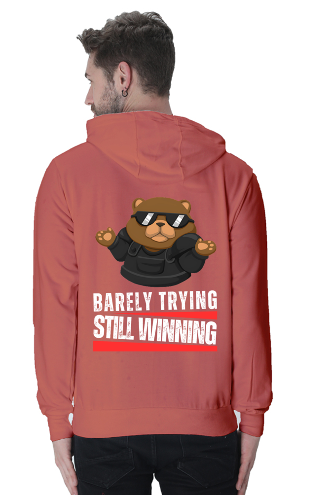 Premium Valorant Hooded Sweatshirt – Barely Trying, Still Winning