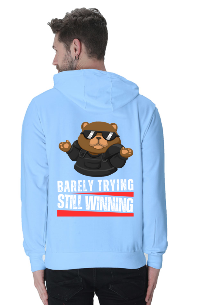 Premium Valorant Hooded Sweatshirt – Barely Trying, Still Winning