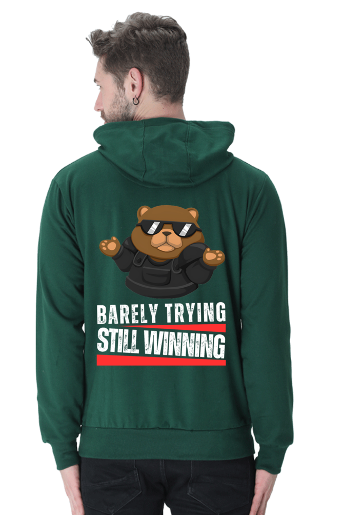 Premium Valorant Hooded Sweatshirt – Barely Trying, Still Winning